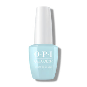 OPI GelColor Gelato On My Mind V33 pastel blue gel nail polish bottle front view