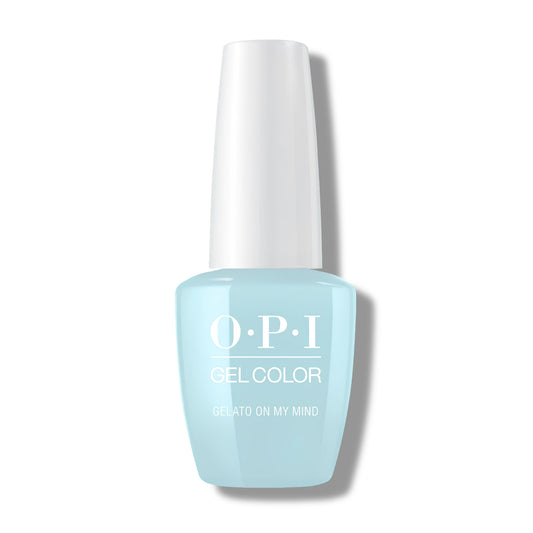 OPI GelColor Gelato On My Mind V33 pastel blue gel nail polish bottle front view
