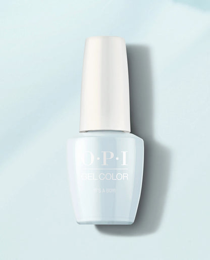OPI GelColor It's a Boy T75 baby blue gel nail polish bottle front view