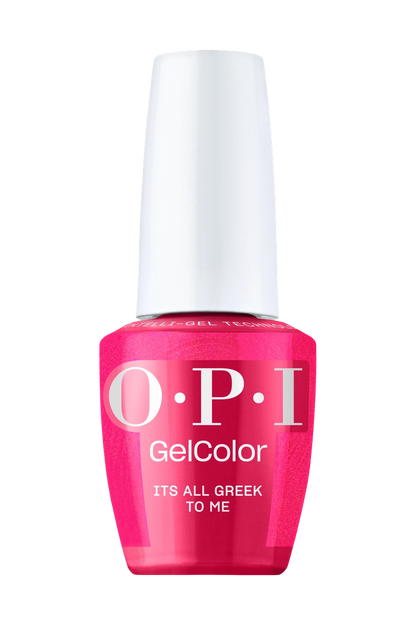 OPI GelColor It's All Greek to Me fuchsia shimmer gel polish bottle F041
