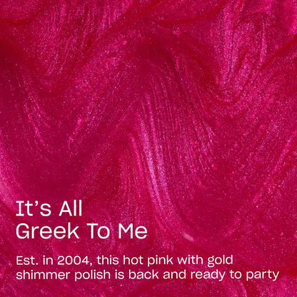 OPI GelColor It's All Greek to Me fuchsia shimmer gel polish swatch F041