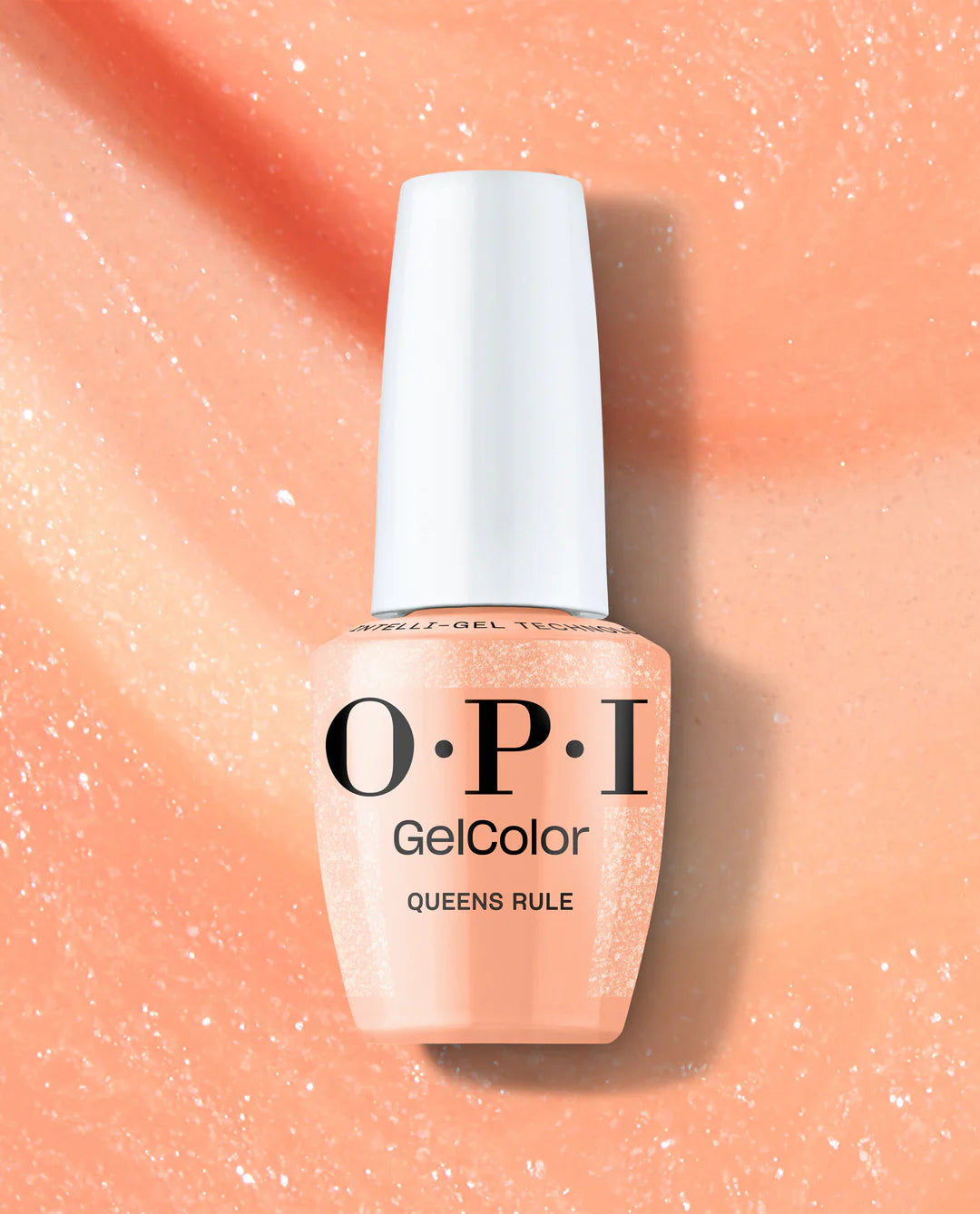 OPI GelColor Queens Rule S066 peach shimmer gel polish bottle
