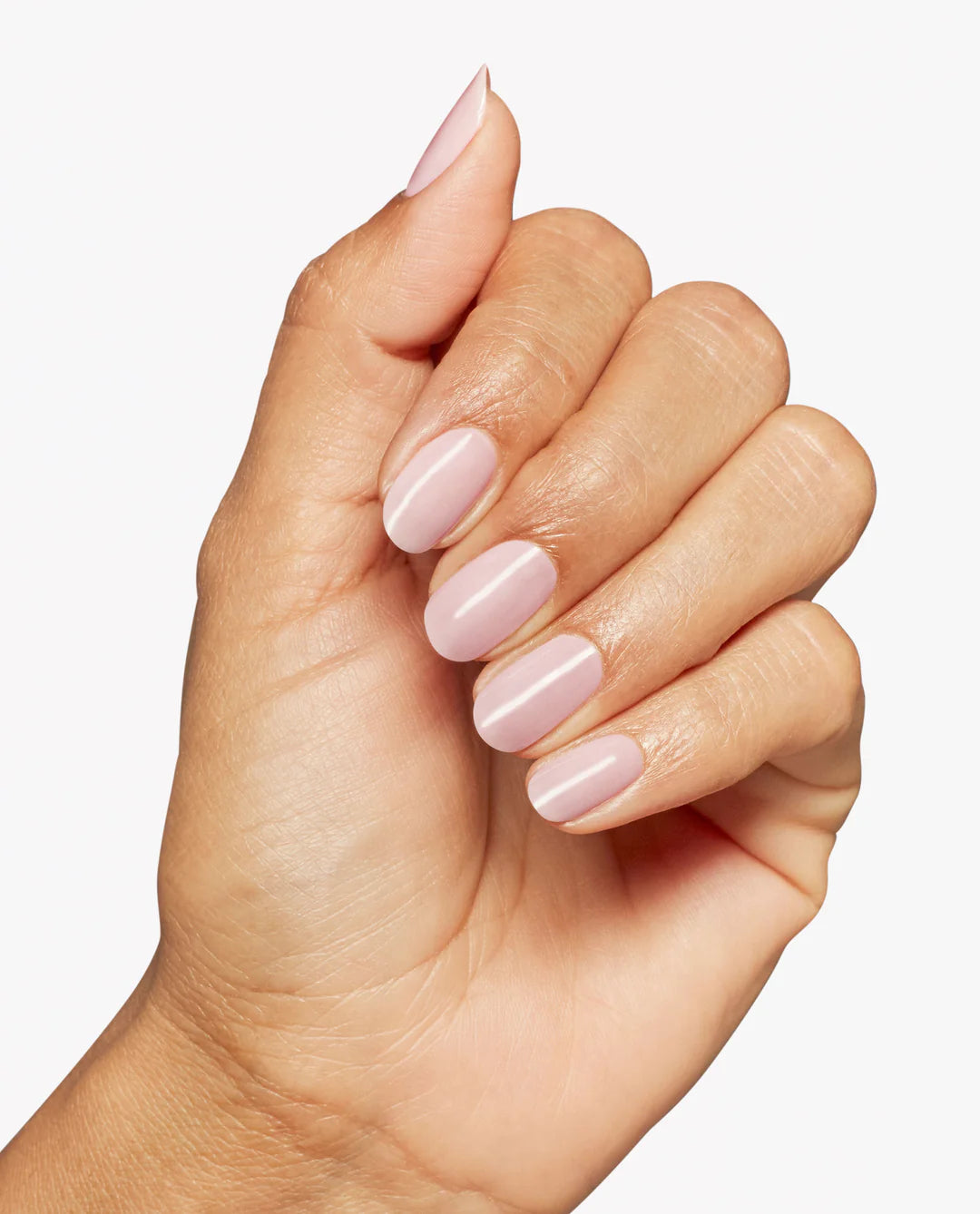 Milky light pink sheer swatch showing OPI GelColor OPI'm a Bubble Bunny GC S061 gel finish.