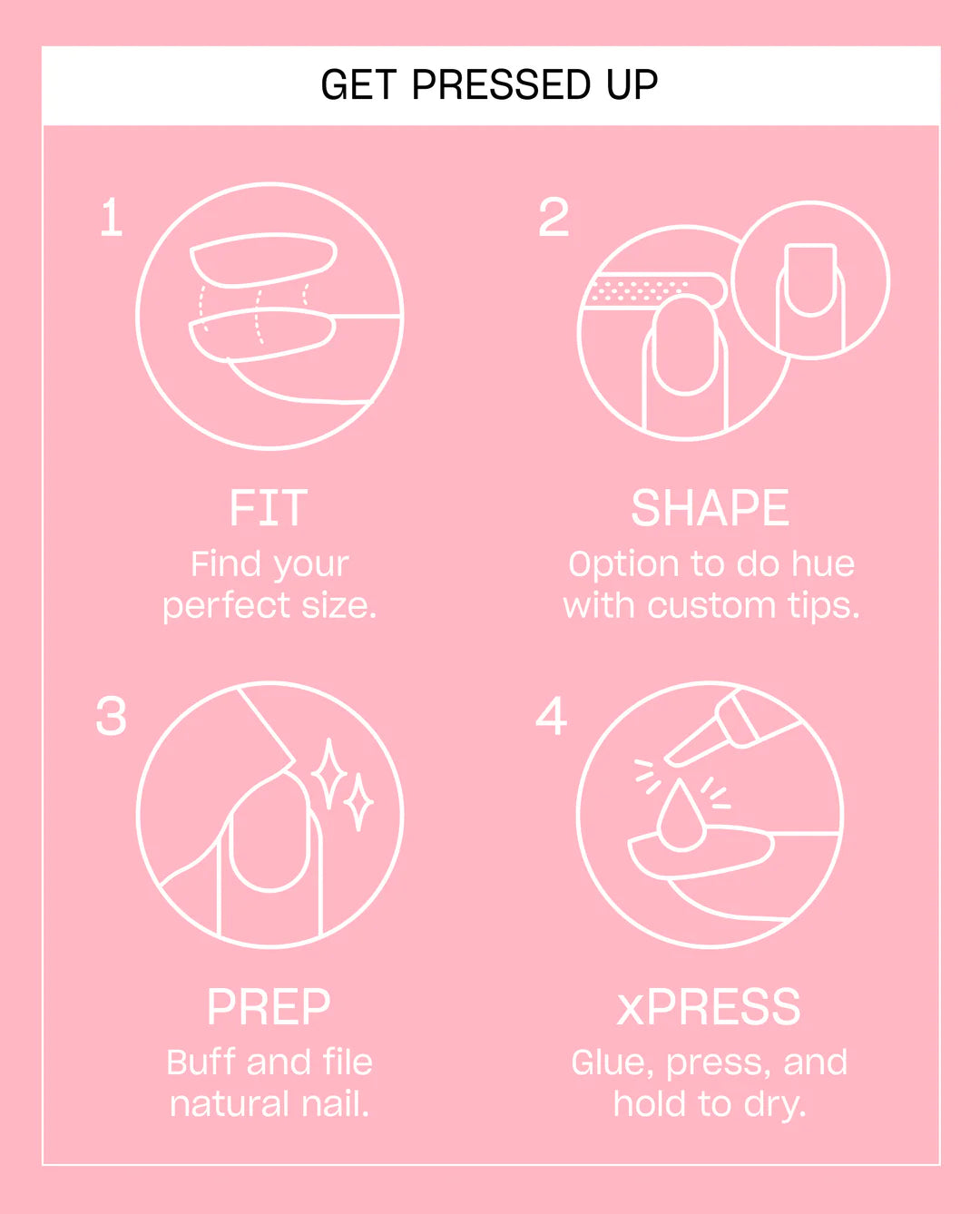 Light pink glue on nails for salon quality manicures step by step