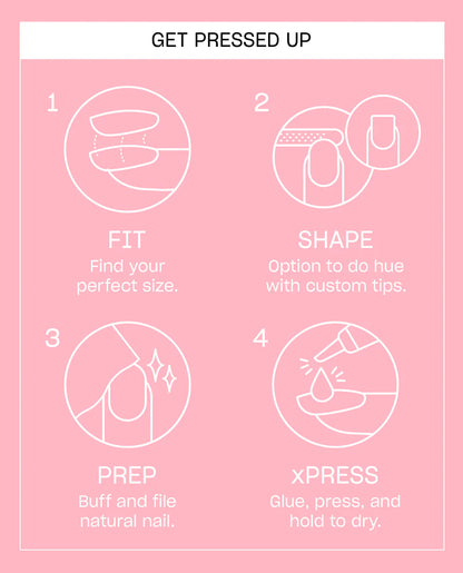 Light pink glue on nails for salon quality manicures step by step