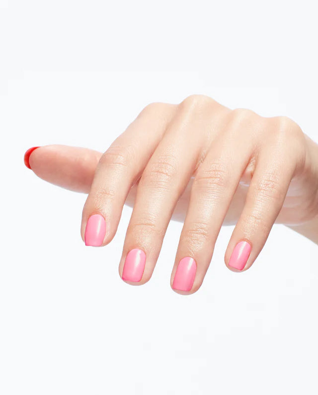 OPI GelColor I Quit My Day Job P001 bright coral pink gel polish