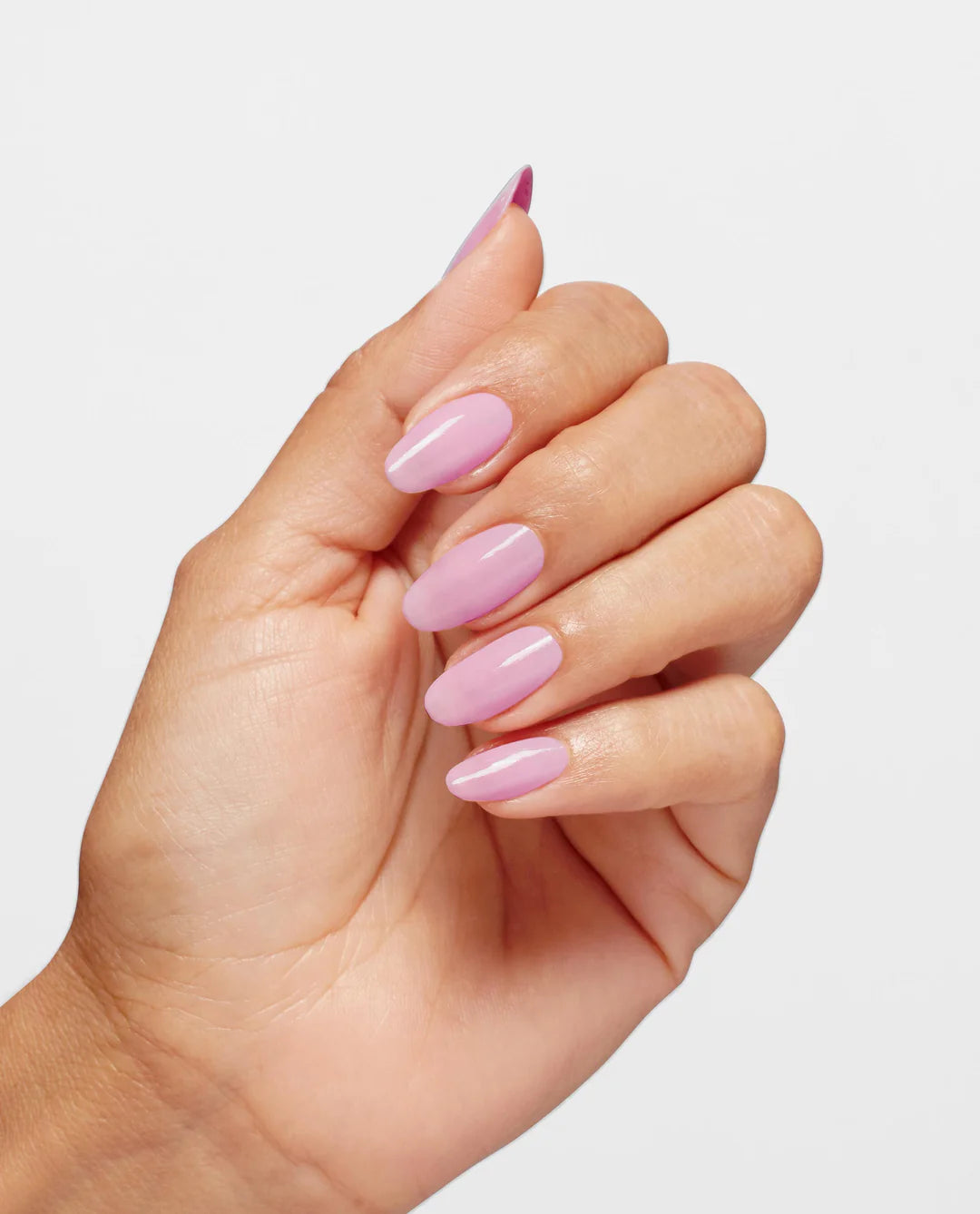 Brush applicator of OPI Infinite Shine It's A Girl nail polish manicure
