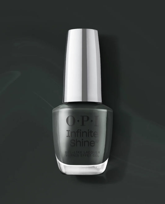 OPI Infinite Shine Nein Nein Nein OK Fine L229 dark green nail polish