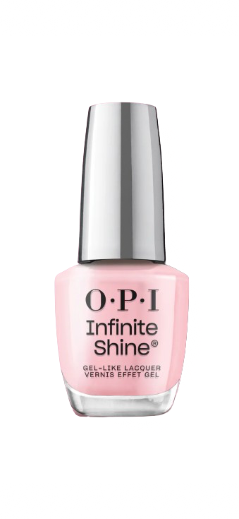 OPI Infinite Shine It's A Girl shown with the Primer and Gloss top coat