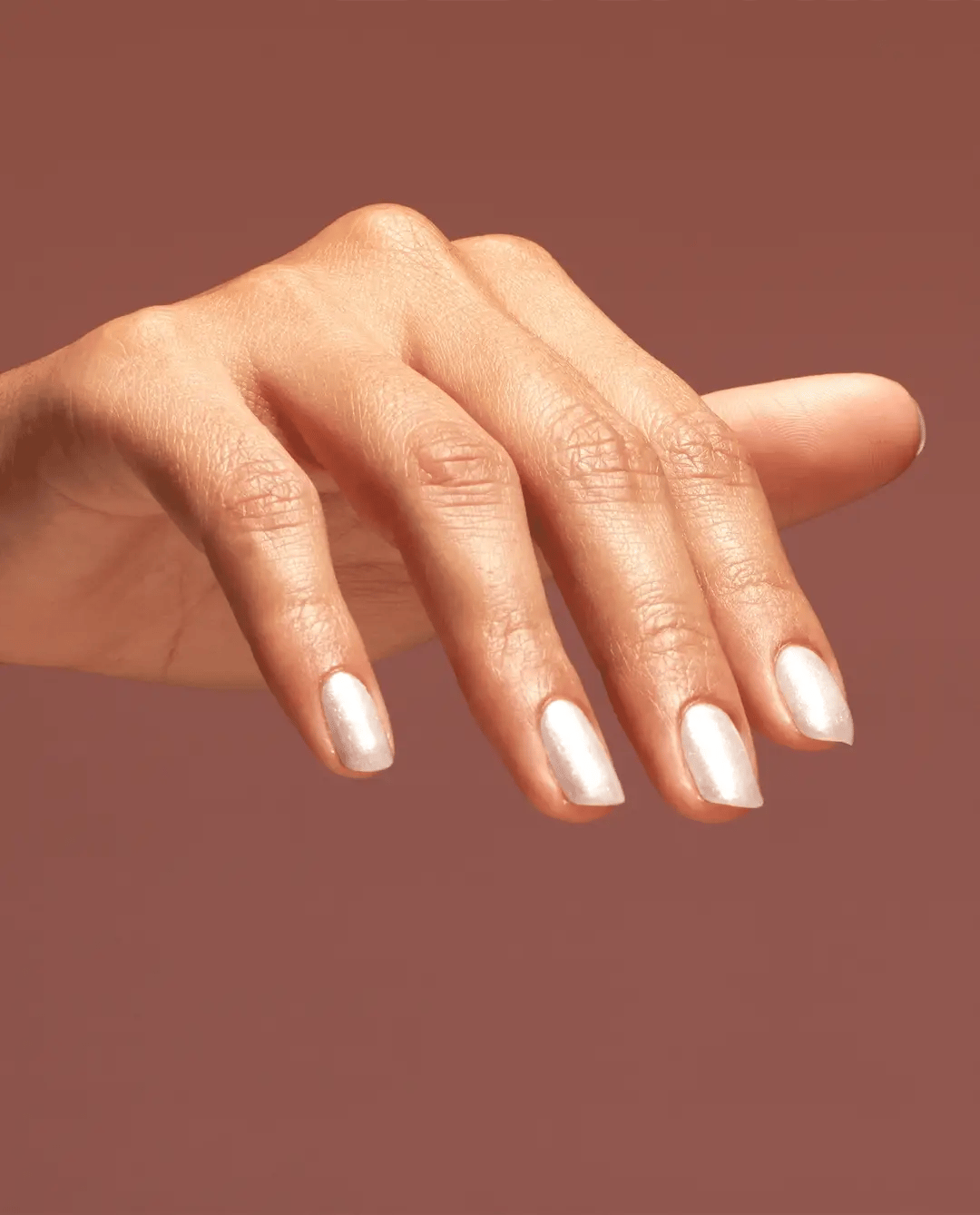 OPI Nail Lacquer Gemini And I H022 soft white shimmer nail polish manicure