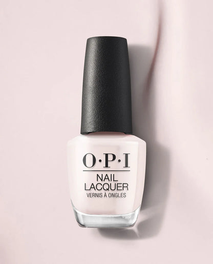 OPI Nail Lacquer Pink In Bio S001 bottle with light pink crème polish and professional black cap packaging.