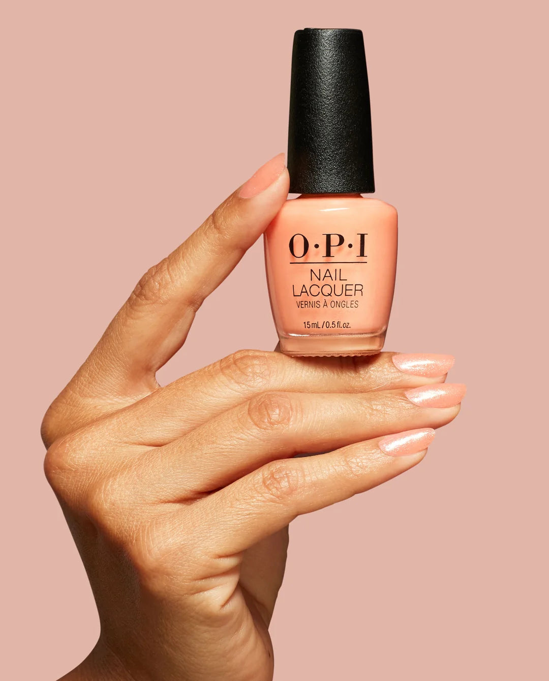 OPI Queens Rule S066 peach shimmer nail polish