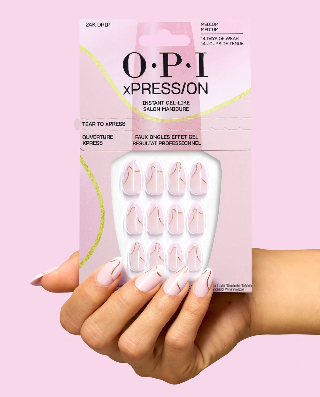 OPI xPRESS ON gold French press on nails kit