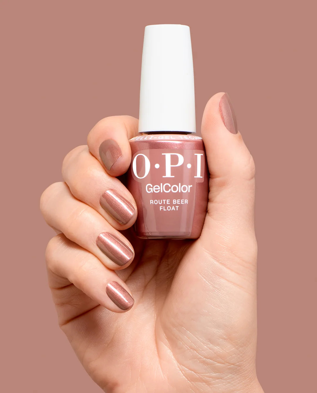 Finished manicure using OPI Route Beer Float gel polish