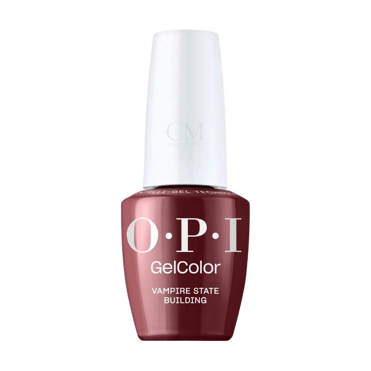 Front view of OPI Vampire State Building gel polish bottle F042
