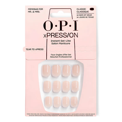 OPI xPRESS/ON Mimosas for Mr. and Mrs. press on nails in light nude