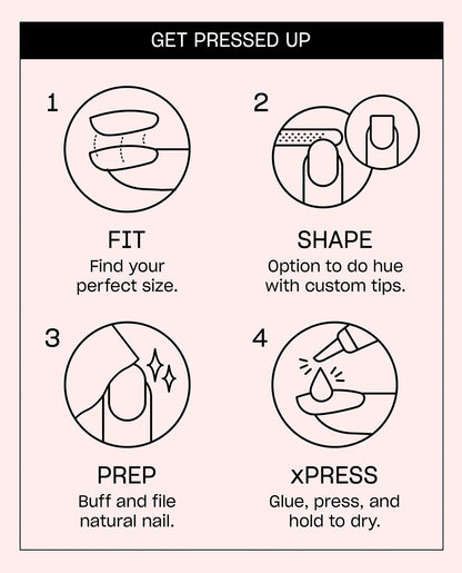 How to apply OPI xPRESS/ON press-on nails step-by-step application guide