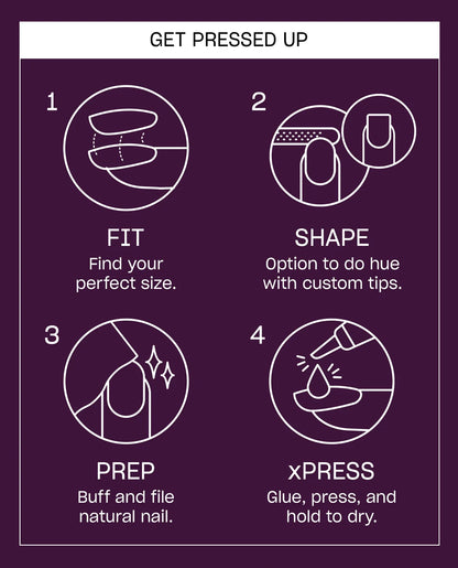 How to apply OPI xPRESS/ON press on nails step by step application guide