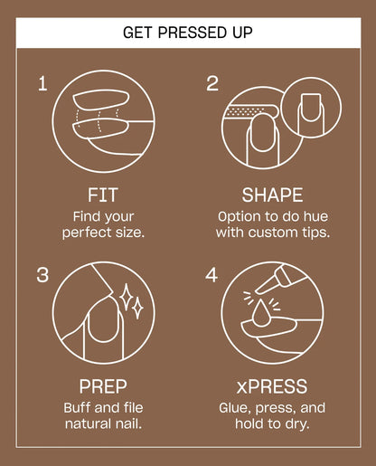 How to apply OPI xPRESS/ON press-on nails application guide
