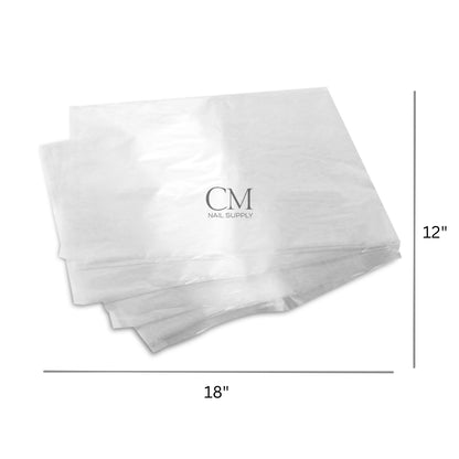 Paraffin wax liner bag shown at its 18 by 12 inch size