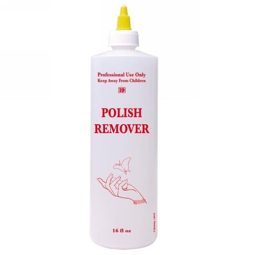 8 oz labelled polish remover bottle with twist cap for acetone