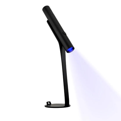 Portable Mini LED Nail Lamp Black – Rechargeable Handheld Gel Nail Dryer with Magnetic Stand - CM Nails & Beauty Supply