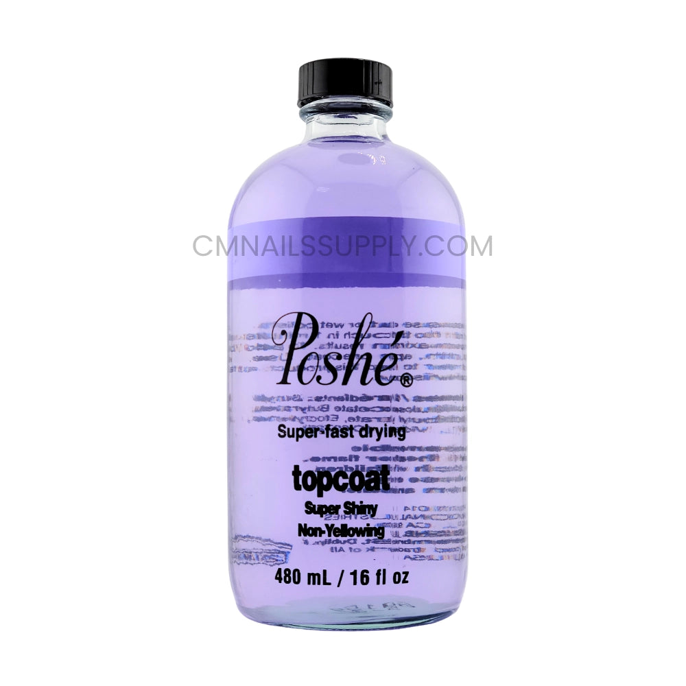 Poshe Super Fast Drying Top Coat 480ml professional size for salons Canada