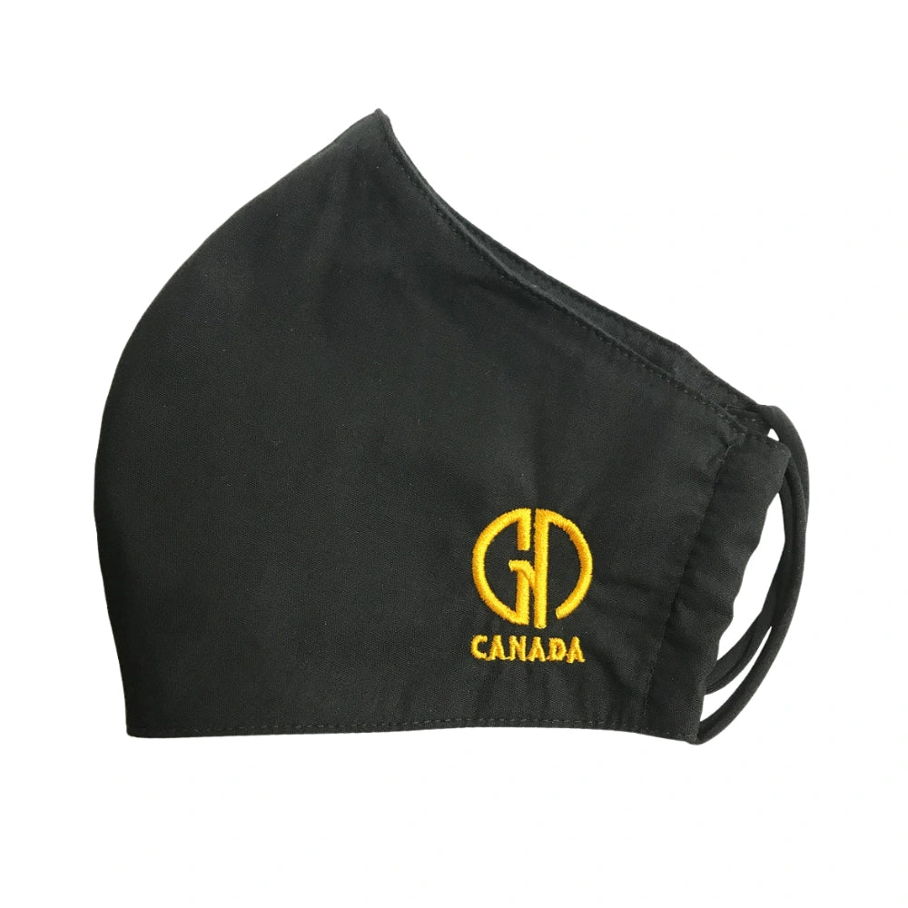Professional reusable black face mask available online in Canada