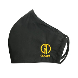 Professional reusable black face mask available online in Canada