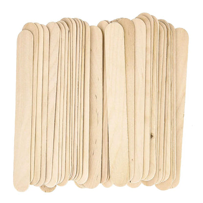 Professional large wooden waxing spatulas for salon body waxing applications