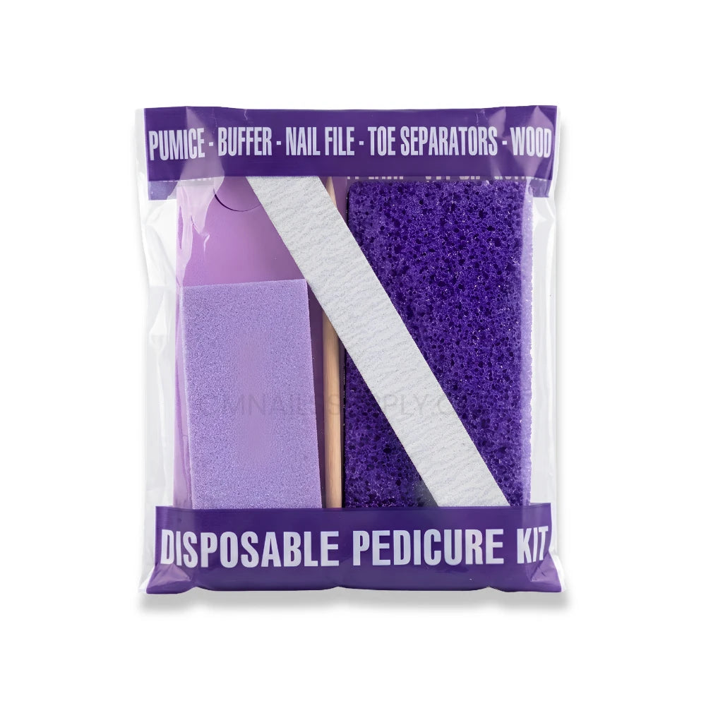 Professional disposable pedicure kit with file buffer and pumice bar