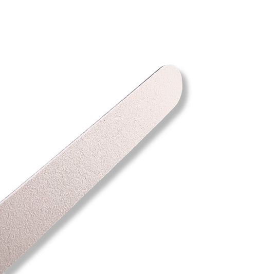 Professional white and pink round nail file with 120 and 190 grit for nail technicians