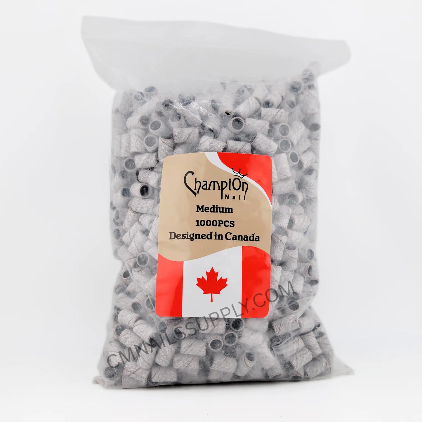 Medium sanding bands 120 to 150 grit for acrylic and gel shaping