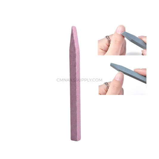 Quartz scrub stone cuticle remover stick for professional nail preparation in Canada.