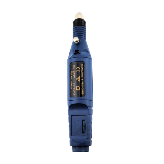 Rechargeable 13000 RPM nail drill in blue for professional nail technicians