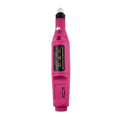Rechargeable 13000 RPM nail drill in pink for salon manicure services