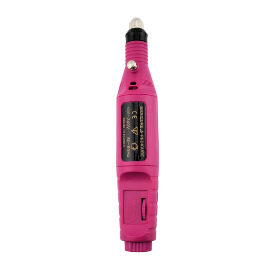 Rechargeable 13000 RPM nail drill in pink for salon manicure services