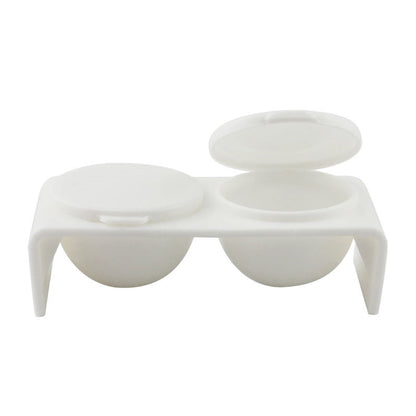 Double Nail Art Mixing Cup with Lids – Acrylic Liquid & Brush Cleaner Bowl - CM Nails & Beauty Supply