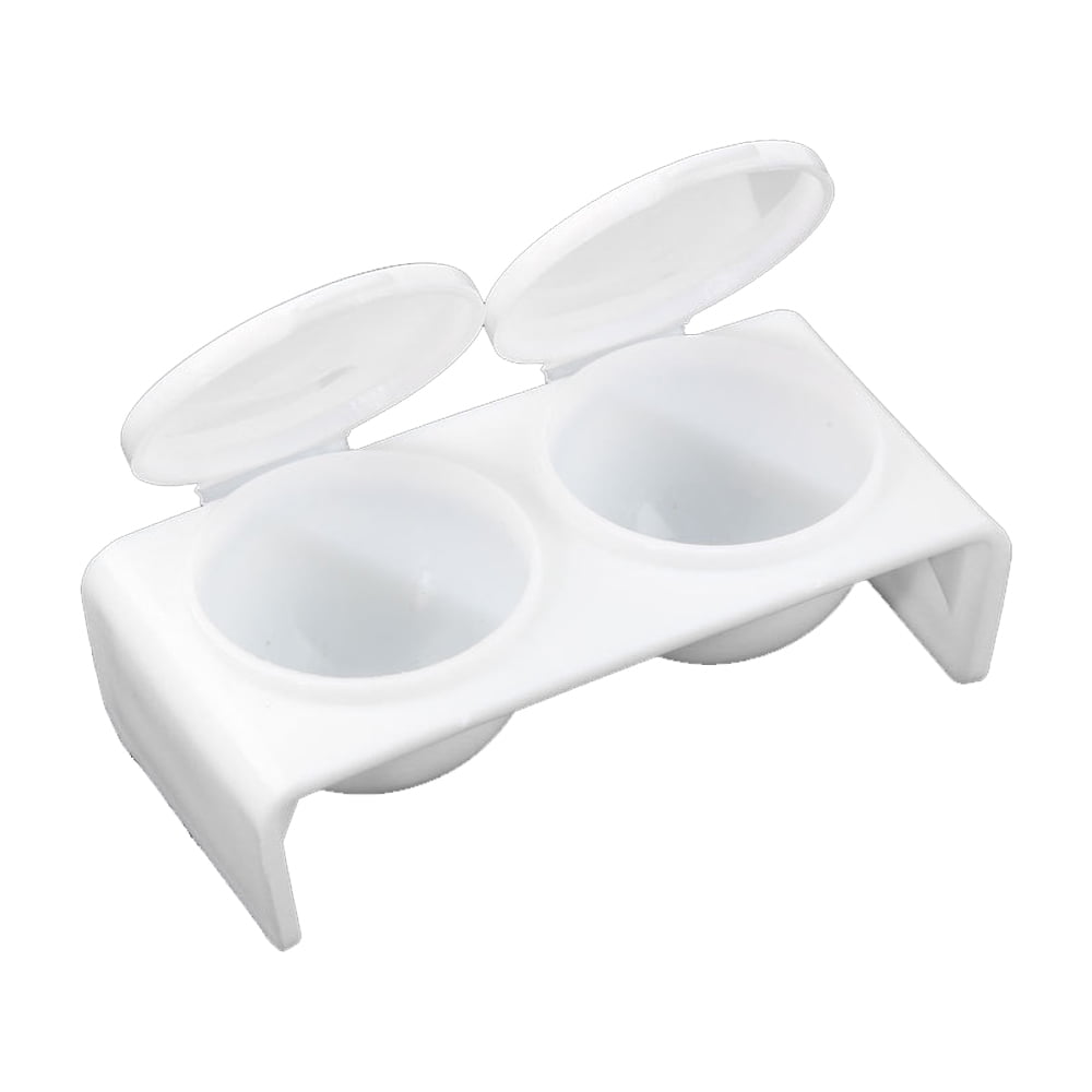 Double Nail Art Mixing Cup with Lids – Acrylic Liquid & Brush Cleaner Bowl - CM Nails & Beauty Supply