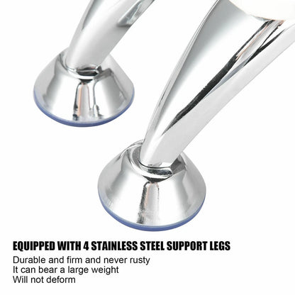 Professional Nail Hand Rest Cushion – Black Leather Manicure Arm Support with Non-Slip Rubber Base & Stainless Steel Legs - CM Nails & Beauty Supply