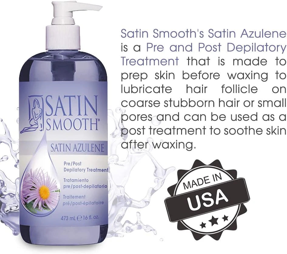Satin Azulene Infusion professional waxing product for pre and post wax skin care