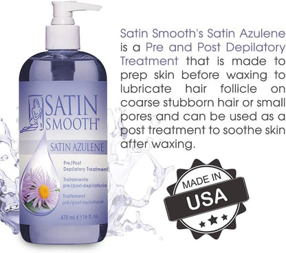 Satin Azulene Infusion professional waxing product for pre and post wax skin care