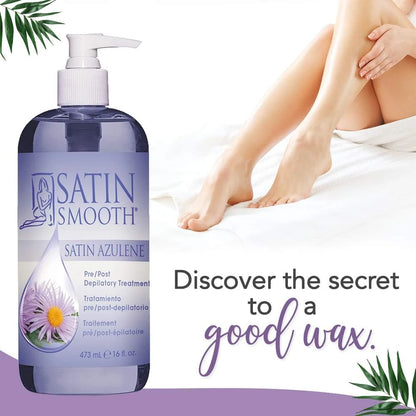 Satin Azulene Infusion waxing aftercare oil for sensitive skin after hair removal
