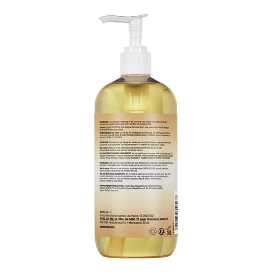 Satin Release wax remover formulated with Almond Oil and Vitamin E for post wax skin care
