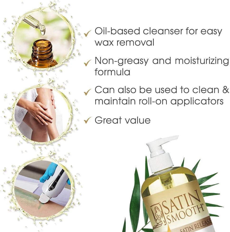 Satin Smooth after wax oil remover for professional salon and esthetician use