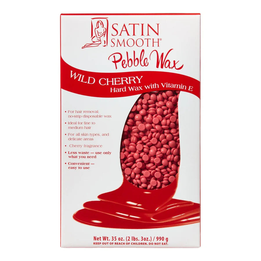 Satin Smooth Wild Cherry Vitamin E hard wax beads for professional hair removal Canada