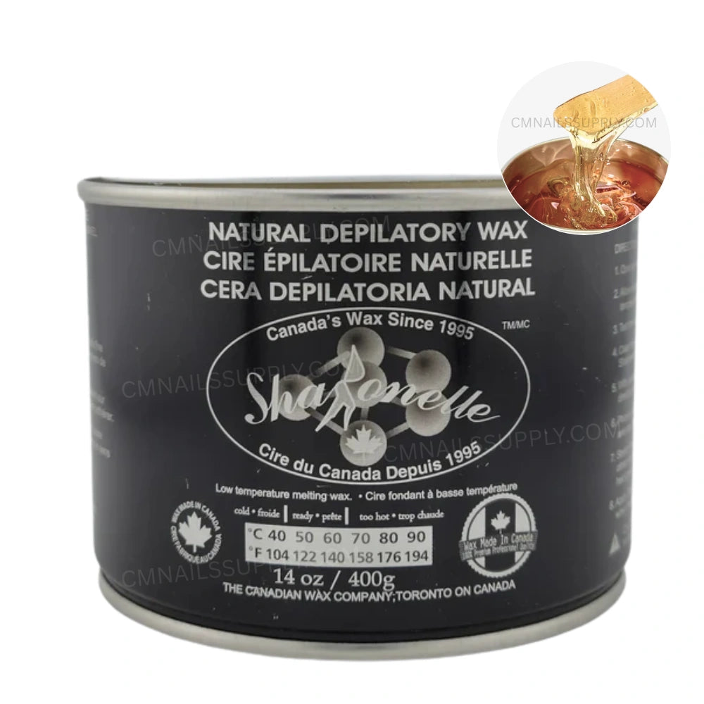 Sharonelle Natural Soft Wax honey 14 oz hair removal wax can made in Canada