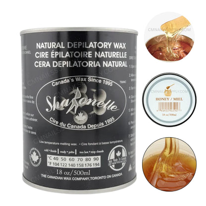 Sharonelle Natural Soft Wax honey 18 oz hair removal wax can made in Canada