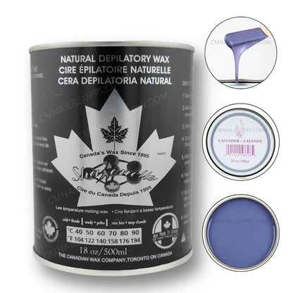Sharonelle Natural Soft Wax lavender 18 oz hair removal wax can made in Canada