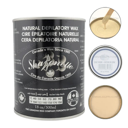 Sharonelle Natural Soft Wax Zinc Oxide 18 oz hair removal wax can made in Canada